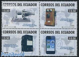 Ecuador 2011 Telecommunication Day 4v [+], Mint NH, Science - Telecommunication - Telephones - Télécom