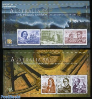 Australia 1999 Australia 99 2 S/s With A99 Perforation, Mint NH, History - Transport - Explorers - Philately - Ships A.. - Nuovi