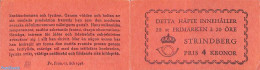 Sweden 1949 August Strindberg Booklet, Mint NH, Stamp Booklets - Art - Authors - Ongebruikt