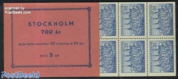 Sweden 1953 700 Years Stockholm Booklet, Mint NH, Religion - Transport - Churches, Temples, Mosques, Synagogues - Stam.. - Neufs