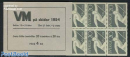 Sweden 1954 Skiing Booklet, Mint NH - Unused Stamps