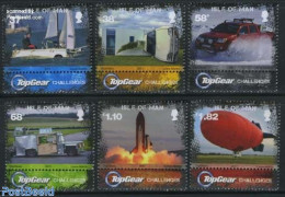 Isle Of Man 2011 Top Gear Challenges 6v, Mint NH, Transport - Automobiles - Balloons - Ships And Boats - Space Explora.. - Cars