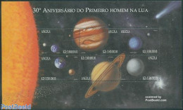 Angola 1999 Moonlanding Anniv. 6v M/s, Mercurius, Venus, Mint NH, Science - Transport - Astronomy - Space Exploration - Astrology