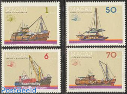 Macao 1985 Italia, Cargo Ships 4v, Mint NH, Transport - Ships And Boats - Nuovi