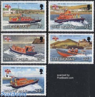 Isle Of Man 1991 Lifesaving Boats 5v, Mint NH, History - Transport - Various - Flags - Ships And Boats - Lighthouses &.. - Ships