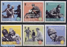 Isle Of Man 2004 George Formby 6v, Mint NH, Sport - Transport - Sport (other And Mixed) - Motorcycles - Motorfietsen