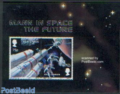 Isle Of Man 2003 Man In Space S/s, Mint NH, Transport - Space Exploration - Isle Of Man