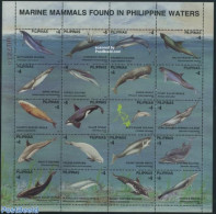 Philippines 1998 Sea Mammals 20v M/s, Mint NH, Nature - Animals (others & Mixed) - Sea Mammals - Filipinas