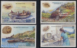 Pitcairn Islands 2000 New Millennium 4v, Mint NH, Science - Transport - Computers & IT - Ships And Boats - Informatica
