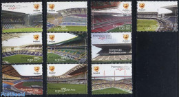 Portugal 2004 Football Stadiums 10v, Mint NH, Sport - Football - Unused Stamps