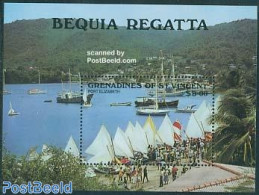 Saint Vincent & The Grenadines 1988 Bequia Regatta S/s, Mint NH, Sport - Transport - Sailing - Ships And Boats - Sailing