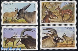 Zambia 1992 Antelopes 4v, Mint NH, Nature - Animals (others & Mixed) - Zambia (1965-...)