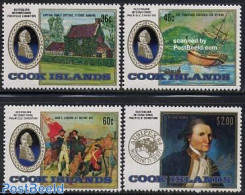 Cook Islands 1984 Ausipex 4v, Mint NH, History - Transport - Explorers - Philately - Ships And Boats - Explorateurs