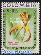 Colombia 1972 Stamp Expo 1v, Mint NH, Nature - Flowers & Plants - Orchids - Colombie