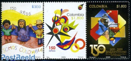 Colombia 2009 150 Years Stamps 3v [::], Mint NH, Art - Children Drawings - Colombia
