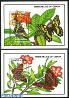 Ghana 1992 Accession Anniversary 2 S/s, Mint NH, History - Nature - Kings & Queens (Royalty) - Butterflies - Royalties, Royals