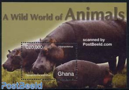 Ghana 2004 Animals S/s, Hippo, Mint NH, Nature - Animals (others & Mixed) - Hippopotamus - Other & Unclassified
