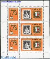 Hungary 1976 Italia 76 S/s, Mint NH, Stamps On Stamps - Neufs