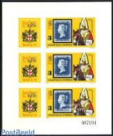 Hungary 1980 London 1980 M/s Imperforated, Mint NH, Nature - Horses - Stamps On Stamps - Ongebruikt
