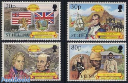 Saint Helena 2000 Discovery 500th Anniversary 4v, Mint NH, History - Nature - Transport - Various - Coat Of Arms - Fla.. - Stage-Coaches