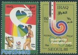 Iraq 1988 Olympic Games Seoul 2v, Mint NH, Sport - Boxing - Olympic Games - Boxen