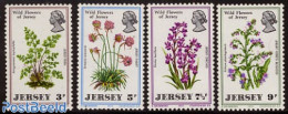 Jersey 1972 Wild Flowers 4v, Mint NH, Nature - Flowers & Plants - Jersey