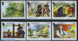 Jersey 1991 Phillippe DAuvergne 6v, Mint NH, History - Transport - Various - History - Coaches - Ships And Boats - Mon.. - Postkoetsen