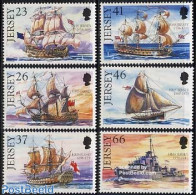 Jersey 2001 Jersey Ships 6v, Mint NH, Transport - Ships And Boats - Barcos