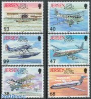 Jersey 2003 Aviation 6v, Mint NH, Transport - Aircraft & Aviation - Airplanes