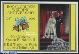 Jersey 1997 Royal Golden Wedding S/s, Mint NH, History - Kings & Queens (Royalty) - Royalties, Royals