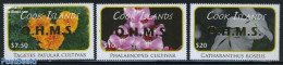 Cook Islands 2011 O.H.M.S. 3v, Flowers, Mint NH, Nature - Flowers & Plants - Other & Unclassified