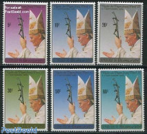 Burundi 1990 Popes Visit 6v, Mint NH, Religion - Pope - Religion - Pausen