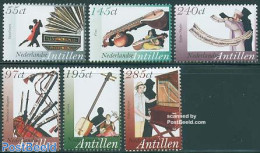 Netherlands Antilles 2005 Music Instruments 6v, Mint NH, Performance Art - Music - Musical Instruments - Muziek