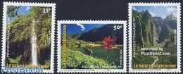 French Polynesia 2001 Landscapes 3v, Mint NH, Nature - Various - Water, Dams & Falls - Tourism - Ungebraucht
