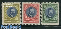 Romania 1931 Definitives 3v, Mint NH - Ungebraucht