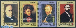 Romania 2003 Famous Persons 4v, Mint NH, Performance Art - Music - Art - Modern Art (1850-present) - Vincent Van Gogh - Nuovi