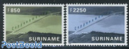 Suriname, Republic 1999 Coppaname River Bridge 2v, Mint NH, Art - Bridges And Tunnels - Puentes