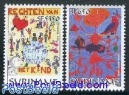 Suriname, Republic 2001 Youth Philately 2v, Mint NH, Philately - Art - Children Drawings - Suriname