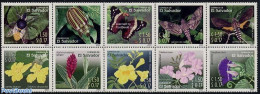 El Salvador 2003 Insects & Flowers 10v [++++], Mint NH, Nature - Butterflies - Flowers & Plants - Insects - Salvador