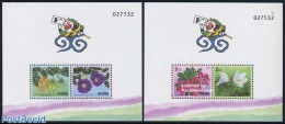 Thailand 1996 China 96, Flowers 2 S/s, Mint NH, Nature - Flowers & Plants - Philately - Thaïlande