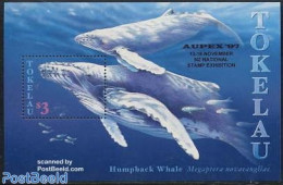 Tokelau Islands 1997 Aupex 97 S/s, Mint NH, Nature - Sea Mammals - Philately - Tokelau