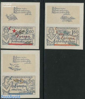 Czechoslovkia 1977 European Peace And Co-operation 3v Imperforated, Mint NH, History - Europa Hang-on Issues - Otros & Sin Clasificación