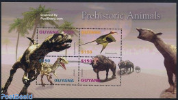 Guyana 2005 Prehistoric Animals 4v M/s, Eustreptospondylus, Mint NH, Nature - Prehistoric Animals - Prehistorics