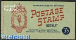 Australia 1953 Definitives Booklet 12x3.5p, Mint NH, Stamp Booklets - Nuevos
