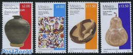 Mexico 2010 Definitives 4v (with Year 2010), Mint NH, Art - Ceramics - Porselein