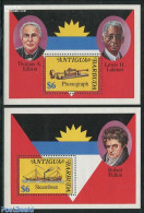 Antigua & Barbuda 1992 Inventions 2 S/s, Mint NH, Science - Transport - Inventors - Ships And Boats - Ships