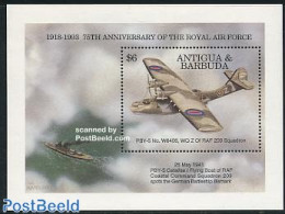 Antigua & Barbuda 1993 R.A.F. S/s, Mint NH, Transport - Aircraft & Aviation - Ships And Boats - Vliegtuigen