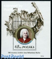 Poland 1985 J.S. Bach S/s (extra Text: 300 Rocznica...), Mint NH, Performance Art - Music - Ungebraucht