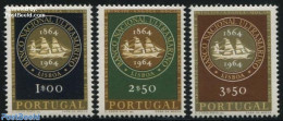 Portugal 1964 Overseas Bank 3v, Mint NH, Transport - Various - Ships And Boats - Banking And Insurance - Neufs