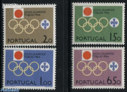 Portugal 1964 Olympic Games Tokyo 4v, Mint NH, Sport - Olympic Games - Unused Stamps